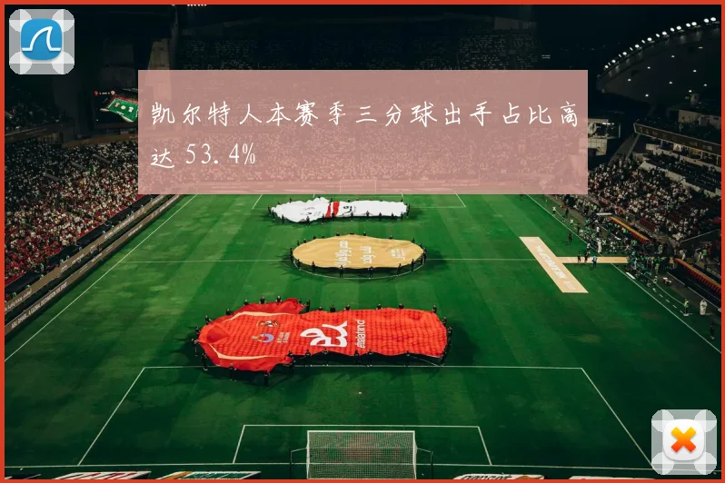 凯尔特人本赛季三分球出手占比高达 53.4%